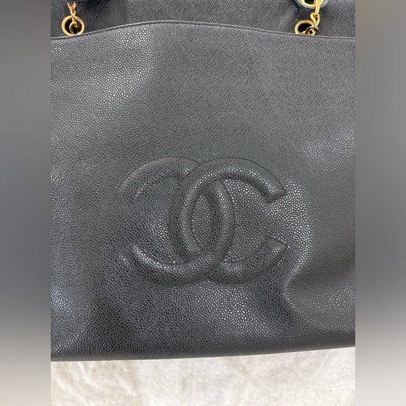 Authentic CHANEL large caviar zip tote laptop business executive bag - Picture 4 of 16